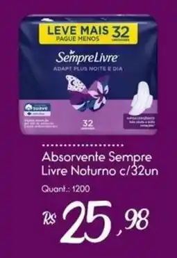Giassi Supermercados Absorvente Sempre Livre Noturno oferta