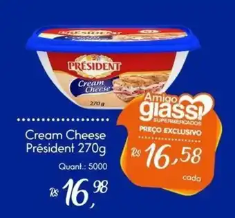 Giassi Supermercados Cream Cheese President oferta
