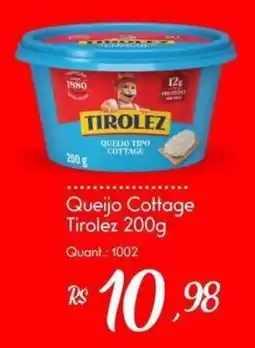 Giassi Supermercados Queijo Cottage Tirolez oferta