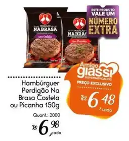 Giassi Supermercados Hambúrguer Perdigão Na Brasa Costela ou Picancha oferta