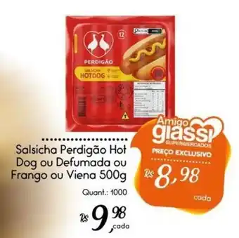 Giassi Supermercados Salsicha Perdigão Hot Dog ou Defumada ou Frango ou Viena oferta
