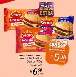 Giassi Supermercados Sanduíche hot hit seara oferta