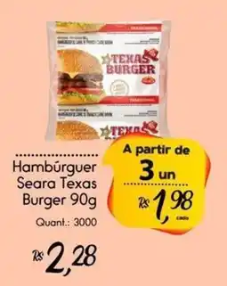 Giassi Supermercados Hambúrguer Seara Texas Burger oferta
