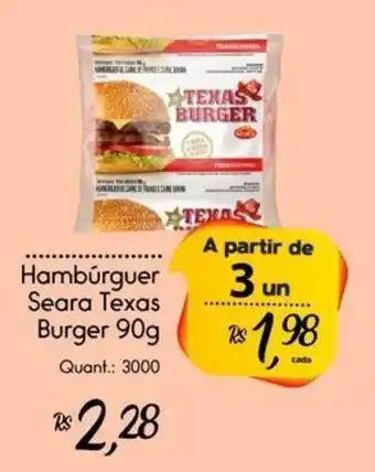 Giassi Supermercados Hambúrguer Seara Texas Burger oferta