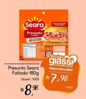 Giassi Supermercados Presunto seara fatiado oferta