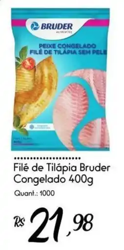 Giassi Supermercados Filé de Tilápia Bruder oferta