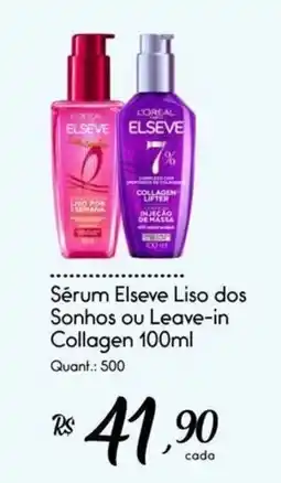 Giassi Supermercados Sérum Elseve Liso dos Sonhos ou Leave-in Collagen oferta