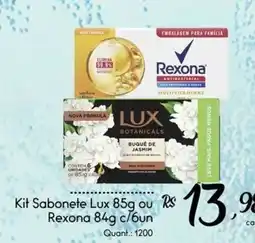 Giassi Supermercados Kit Sabonete Lux 85g ou Rexona 84g c/6un oferta