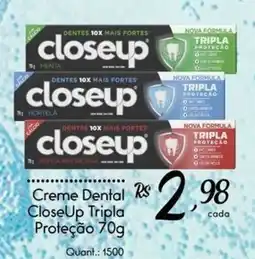 Giassi Supermercados Creme Dental CloseUp Tripla Proteção oferta