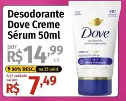 Supermercado Dalben Desodorante Dove Creme Sérum oferta