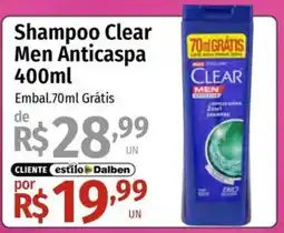 Supermercado Dalben Shampoo clear men anticaspas oferta