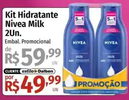 Supermercado Dalben Kit hidratante nivea milk oferta