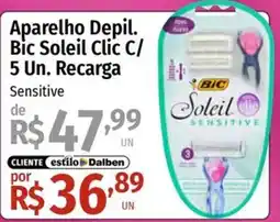 Supermercado Dalben Aparelho depil. bic soleil clic c/ 5 un. recarga sensitive oferta