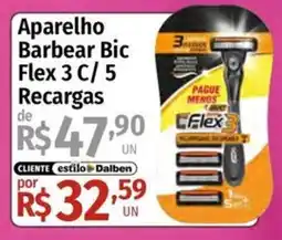 Supermercado Dalben Aparelho Barbear Bic Flex 3 C/ 5 Recargas oferta