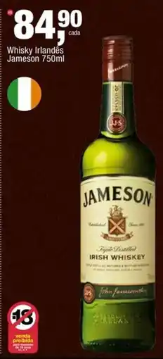 Frangolândia Whisky irlandês jameson oferta