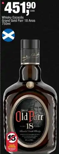 Frangolândia Whisky Escocês Grand Gold Parr 18 Anos oferta