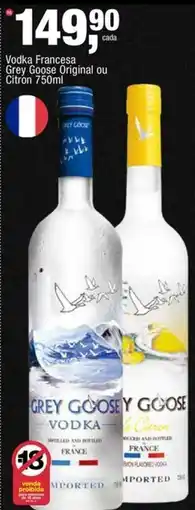 Frangolândia Vodka Francesa Grey Goose Original ou Citron oferta