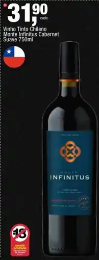 Frangolândia Vinho Tinto Chileano Monte Infinitus Cabernet Suave oferta