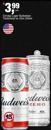 Frangolândia Cerveja Lager Budweiser Tradicional ou Zero oferta