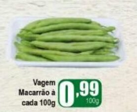 Higa's Supermercado Vagem Macarrao a cada 100g oferta