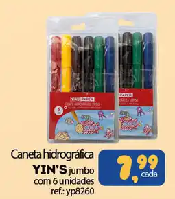 Cometa Supermercados Caneta hidrográfica yin's jumbo oferta