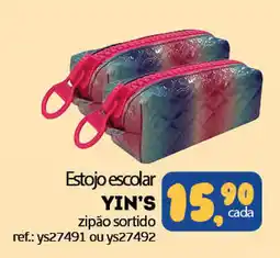 Cometa Supermercados Estojo escolar YIN'S zipão sortido oferta