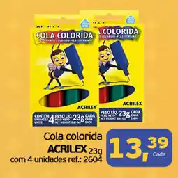 Cometa Supermercados Cola colorida ACRILEX oferta