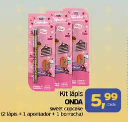 Cometa Supermercados Kit lápis onda sweet cupcake oferta