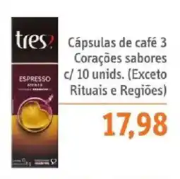 Sonda Cápsulas de café 3 Corações sabores oferta