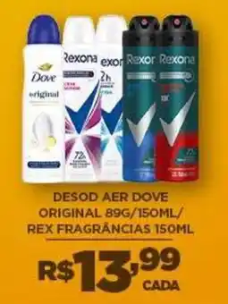 DB Supermercados desod aer dove original / rex fragrâncias oferta