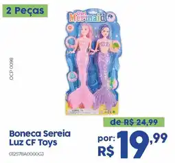 Casa Freitas Boneca Sereia Luz Cf Toys oferta