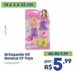 Casa Freitas Brinquedo Kit Boneca Cf Toys oferta