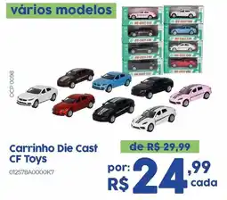 Casa Freitas Carrinho Die Cast CF Toys oferta