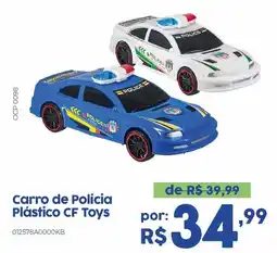 Casa Freitas Carro de Polícia Plástico CF Toys oferta