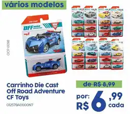 Casa Freitas Carrinho Die Cast Off Road Adventure CF Toys oferta