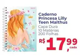 Camiño supermercados Caderno Princesa Lilly Teen Malthus oferta