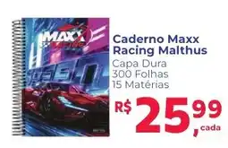 Camiño supermercados Caderno Maxx Racing Malthus oferta