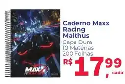 Camiño supermercados Caderno maxx racing malthus oferta
