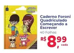 Camiño supermercados Caderno Foroni Quadriculado Começando a Escrever oferta