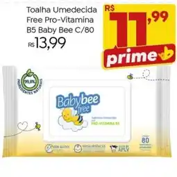 Brasão Supermercados Toalha Umedecida Free Pro-Vitamina B5 Baby Bee C/80 oferta