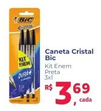 Camiño supermercados Caneta Cristal Bic Kit Enem Preta oferta