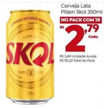 Brasão Supermercados Cerveja lata pilsen skol oferta