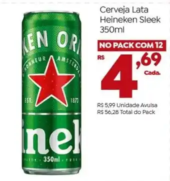 Brasão Supermercados Cerveja Lata Heineken Sleek oferta