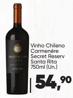 Imec Supermercados Vinho Chileno Carmenère Secret Reserve Santa Rita oferta