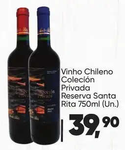 Imec Supermercados Vinho Chileno Coleção Privada Reserva Santa Rita oferta