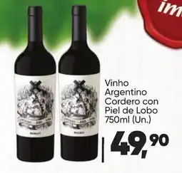 Imec Supermercados Vinho Argentino Cordero con Piel de Lobo oferta