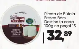 Imec Supermercados Ricota de Búfala Fresca Bom Destino oferta