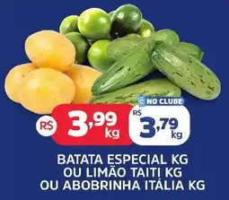 Supermercados Correia batata especial kg ou limão taiti kg ou abobrinha itália kg oferta