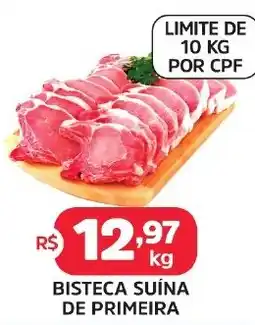 Supermercados Correia bisteca suína de primeira oferta