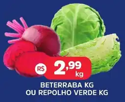 Supermercados Correia beterraba kg ou repolho verde kg oferta